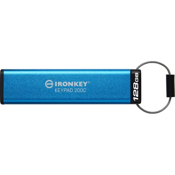 Kingston IronKey 200C 128GB USB-C Blå