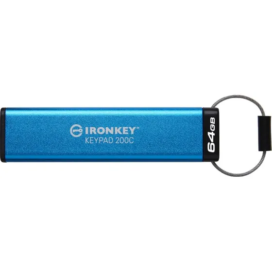 Kingston IronKey 200C 64GB USB-C Blå med Kryptering