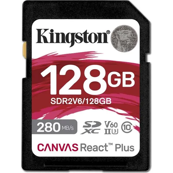 Kingston Canvas React Plus 128GB SDXC UHS-II 280MB/s