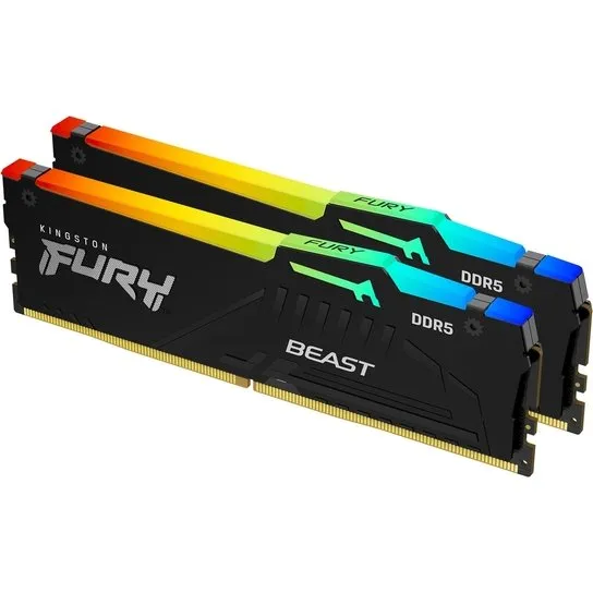 Kingston FURY Beast RGB DDR5 64GB 6400MHz CL32 Sort