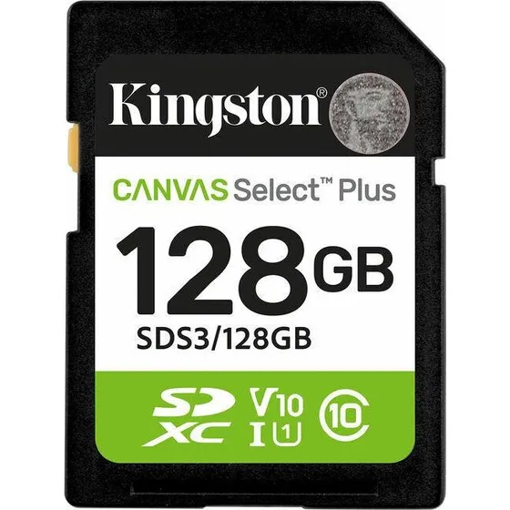 Kingston Canvas Select Plus Gen3 microSD 128 GB med SD-adapter