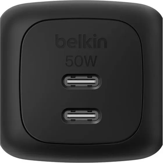 Belkin BoostCharge Pro WCH019 50W Vægoplader 2x USB-C Sort