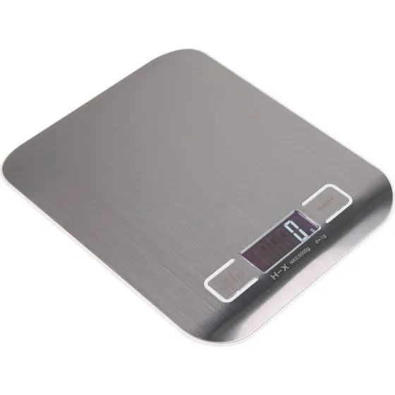 Tefal Digital Køkkenvægt i Rustfrit Stål, 5 kg, LCD-skærm