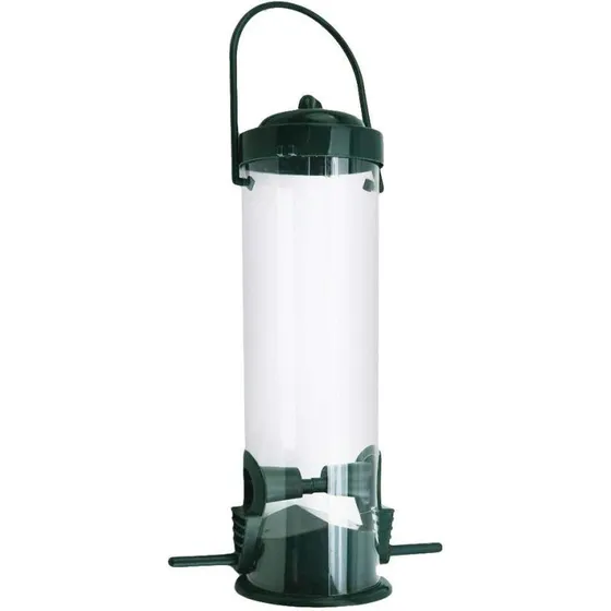 Fuglefoderautomat til Frø – Grøn, 23,5 x 13,5 x 7,5 cm