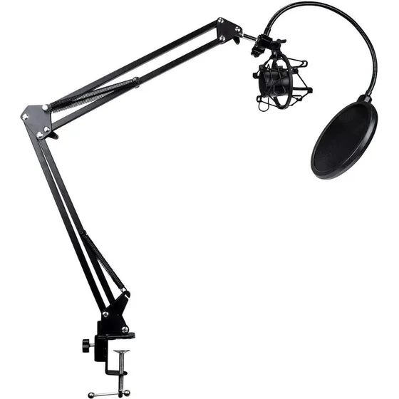 Singing Sound Mikrofonbordstativ med Svingarm og Popfilter