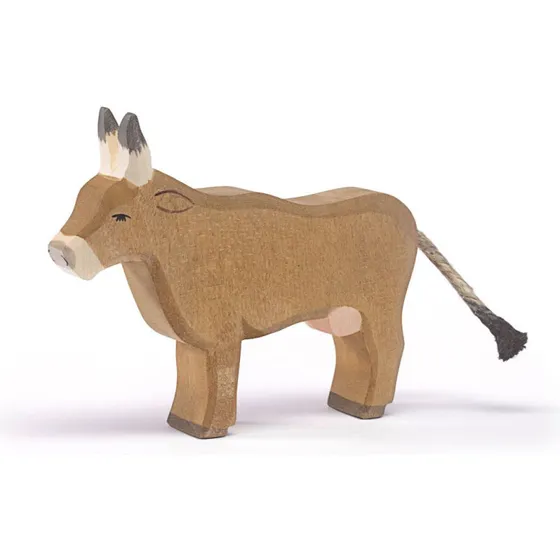 Ostheimer Alp-ko stående, brun træfigur