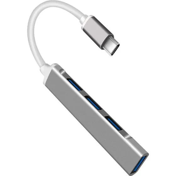 Anker USB-C Hub med 4 Porte – Sølv