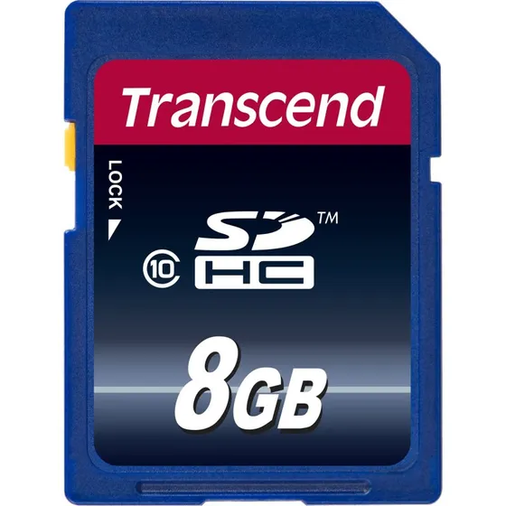 Transcend SDHC C10 8GB Class 10, 200x, 30 MBps