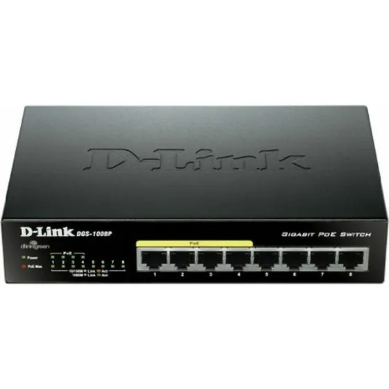 D-Link DGS-1008P/E 8-port Gigabit PoE switch, 16 Gbps