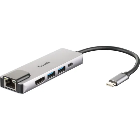 D-Link DUB-M520 USB-C Hub med HDMI, Ethernet og Power Delivery