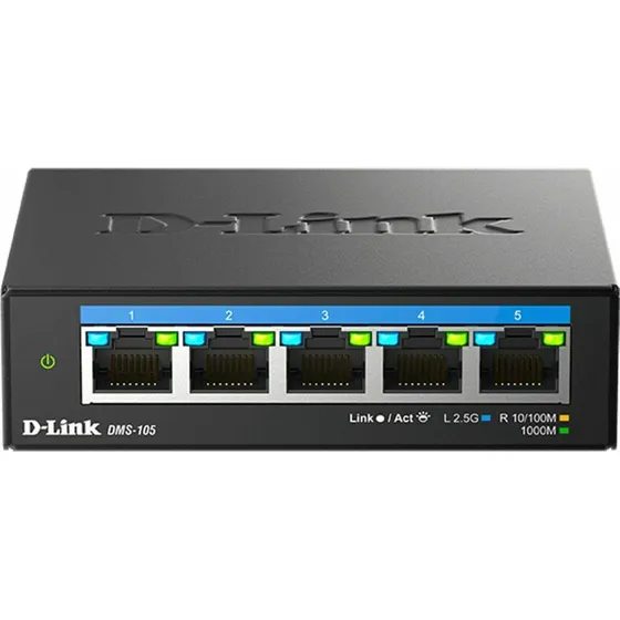 D-Link DMS-105/E 5-Port 2,5G Netværksswitch