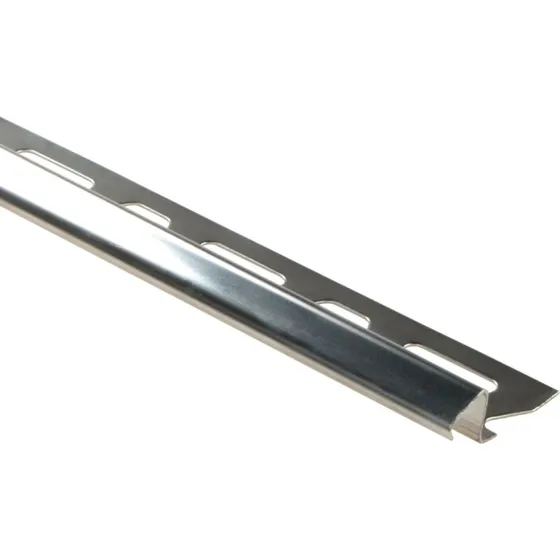 Schlüter Deco-De 135° rustfri afslutningsprofil 8 mm, 2,5 m