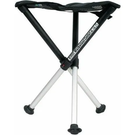 Walkstool Comfort 45 3-benet Campingstol, Sort, 200 kg
