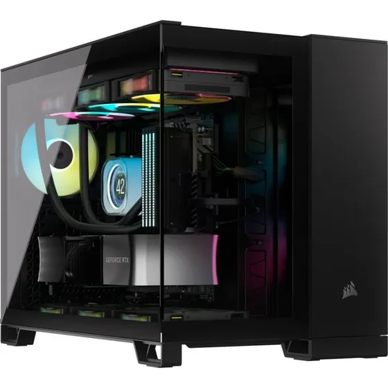 Corsair iCUE LINK 2500X RGB Micro ATX Tower, Sort