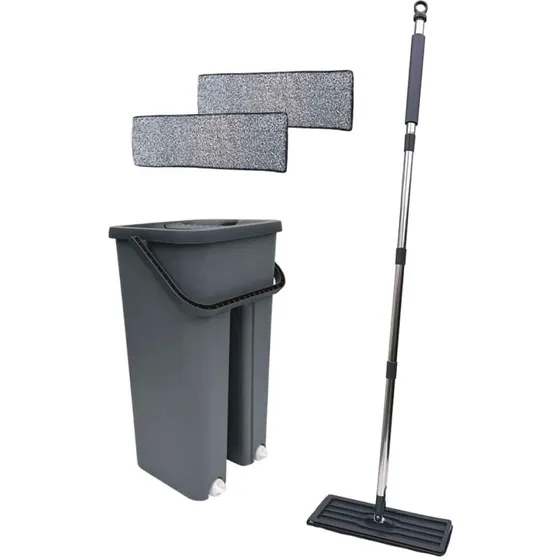 Conzept Gulvmoppe med vridespand 19x16x35 cm - Grå
