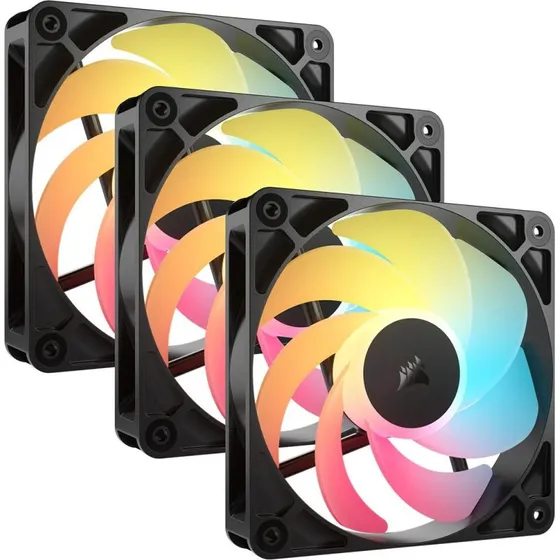 Corsair RS120-R ARGB 120 mm 3-pak, sort