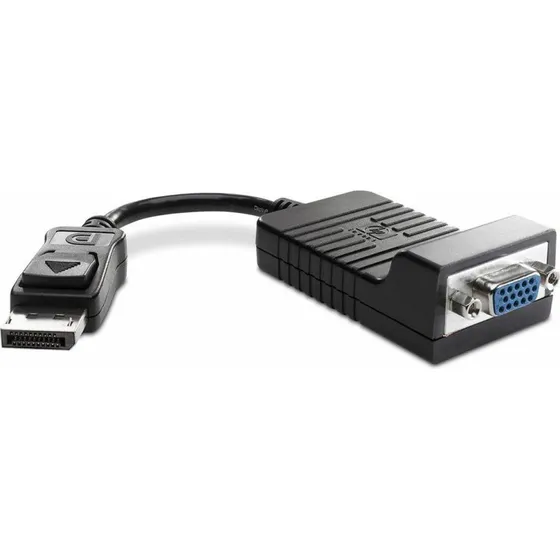 HP DisplayPort til VGA-adapter, sort, 20 cm