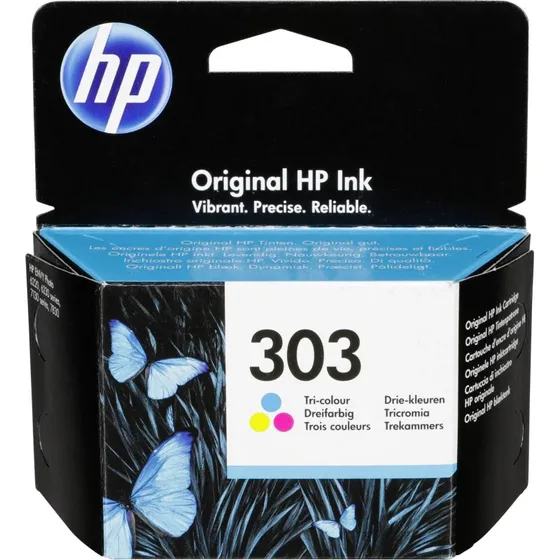 HP 303 Tri-Color Original Blækpatron (Cyan, Magenta, Gul)