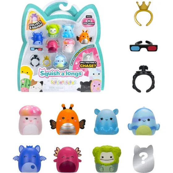 Squishmallows Squish-a-Longs Mini Squish Figurer 1", 8 stk.