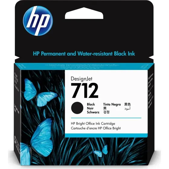HP 712 Sort 80 ml Blækpatron (XL) for DesignJet