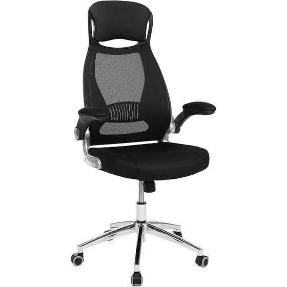 SONGMICS Kontorstol ergonomisk mesh, sort