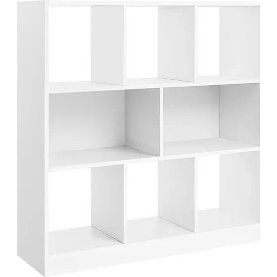 Vasagle Bogreol 97,5 x 30 x 100 cm, hvid, 8 rum