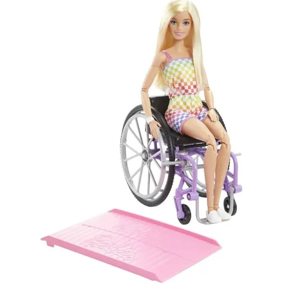 Barbie Fashionista Kørestol Ternet - Blond, 3 år+