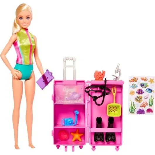 Barbie Marine Biolog Dukkesæt med Laboratorium