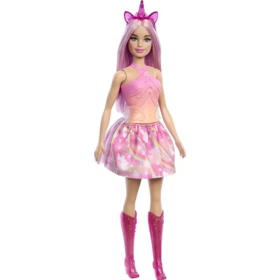 Barbie Dreamtopia Enhjørning, Pink Outfit Dukke - 3+ år