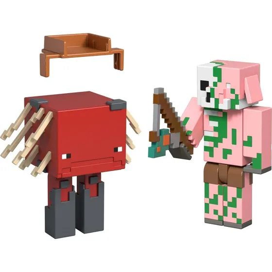 Mattel Minecraft Zombified Piglin & Strider 2-Pack