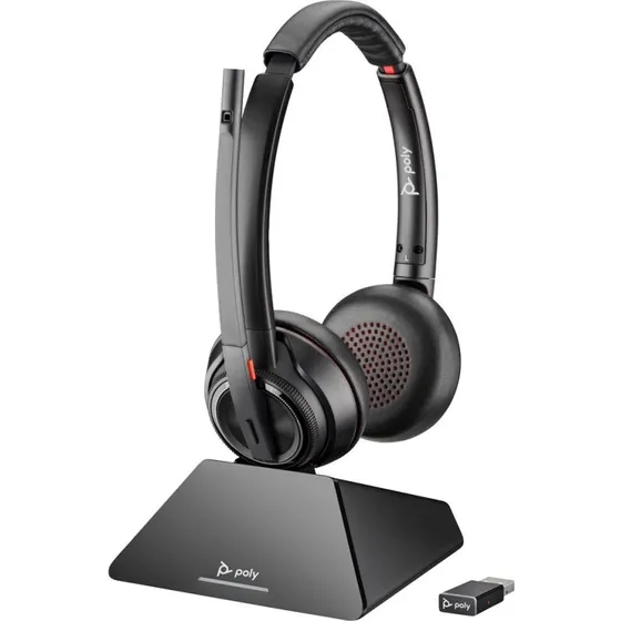 Poly Savi 8220 UC Trådløst Headset, USB-A, ANC, Microsoft Teams