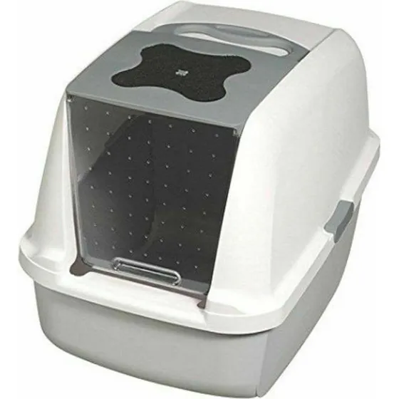 Catit Hooded Litter Box med Airsift-filter, grå