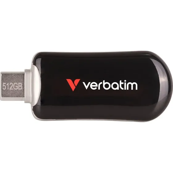 Verbatim Plectra 512 GB USB-C flashdrev, sort