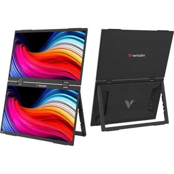 Verbatim 15.6" Dual Portable FHD Monitor med USB-C & HDMI