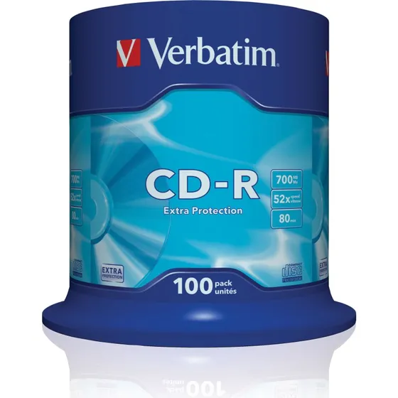 Verbatim CD-R 700 MB 52x 100 stk. spindle