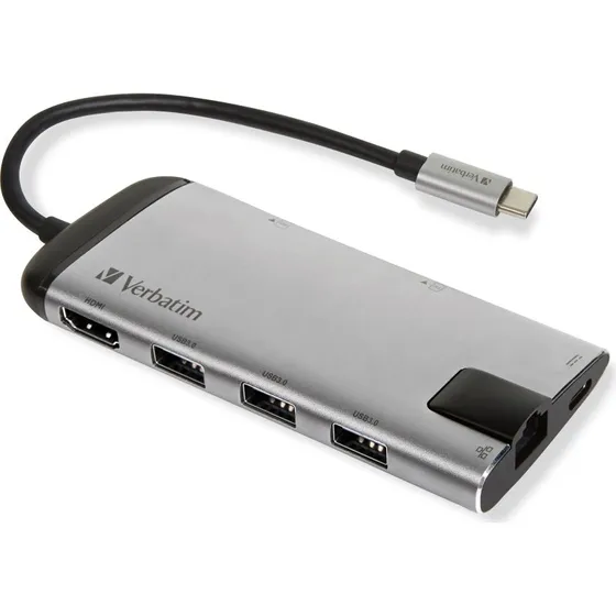 Verbatim USB-C Dockingstation med HDMI 4K og Gigabit Ethernet
