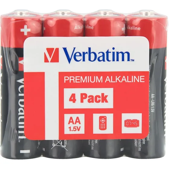 Verbatim AA Alkaline Batterier 4-pack