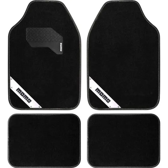 4x Coupe måtter, tekstil - Universal, sort