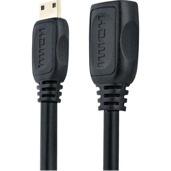 StarTech.com 5in Mini HDMI til HDMI Adapter, Sort, 4K 30Hz