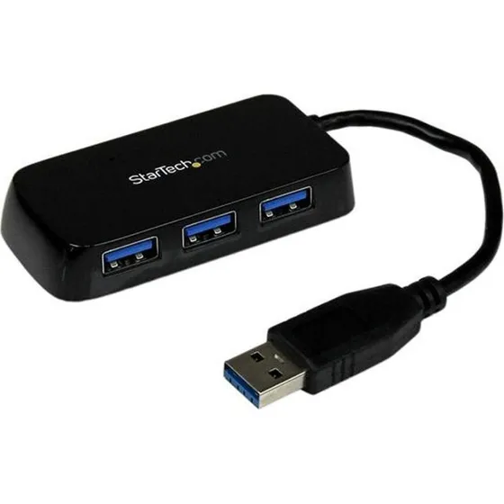 StarTech.com 4-Port USB 3.0 Hub Sort, Mini Rejsehub