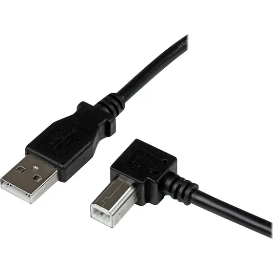 StarTech.com 3m USB 2.0 A til 90° B-kabel - Sort