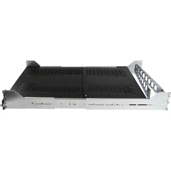 StarTech.com 2U Vented Slidende Rackhylde med Kabelhåndtering – 50 lb, Sort