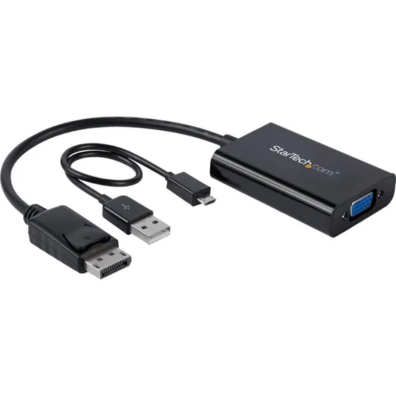 StarTech DP2VGAA DisplayPort til VGA Adapter med Audio, Sort