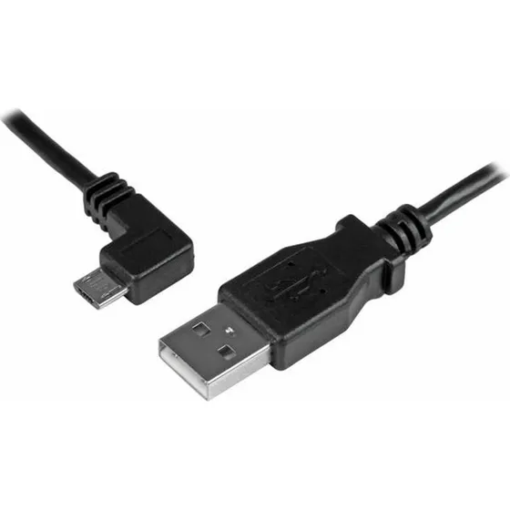 Startech USB-A til Micro-USB, 1 m, vinkel, sort