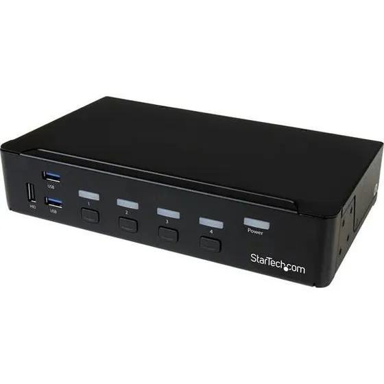 StarTech SV431DPU3A2 4-Port DisplayPort KVM med USB 3.0 Hub