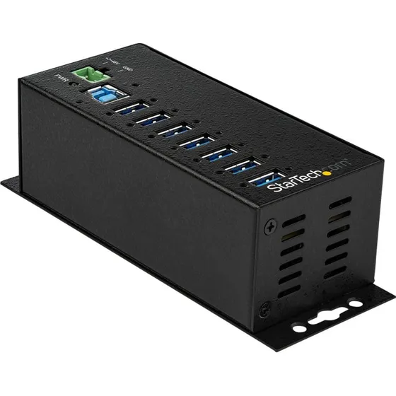 StarTech.com 7-Port USB 3.0 Hub med Power Adapter, Metal, DIN-rail monterbar