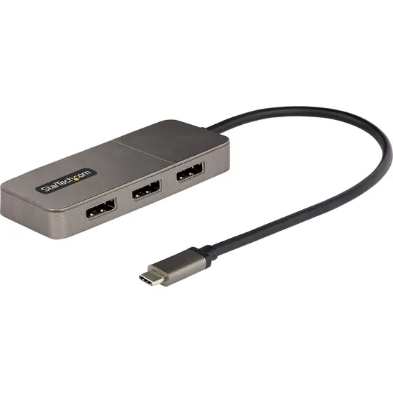 StarTech USB-C til 3 DisplayPort 1.4 MST Hub, 4K 60Hz, 30cm