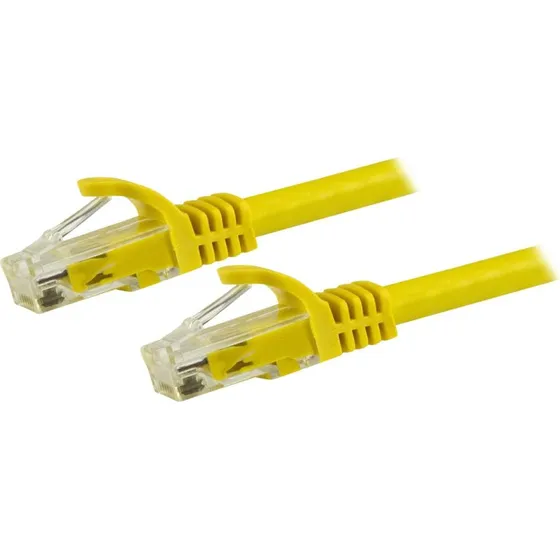 StarTech.com CAT6 1,5m Gul Ethernet Kabel, 10GbE PoE, Snagless RJ45