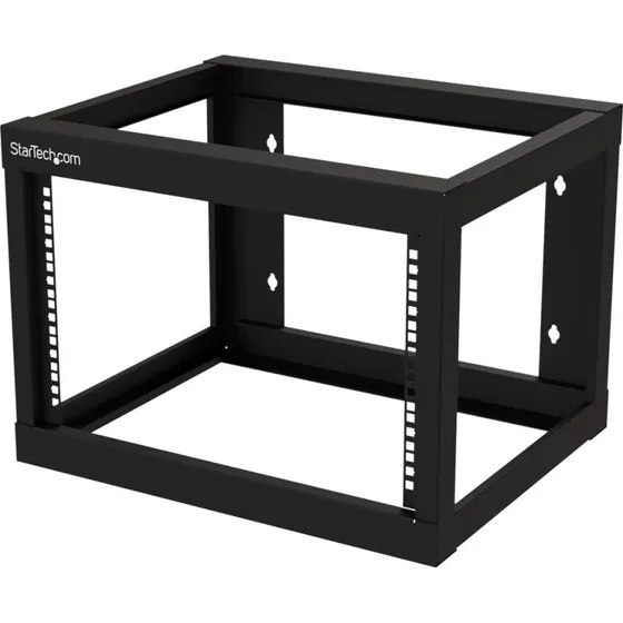 StarTech.com RK619WALLO 6U 19" Vægmonteret Open Frame Rack, Sort