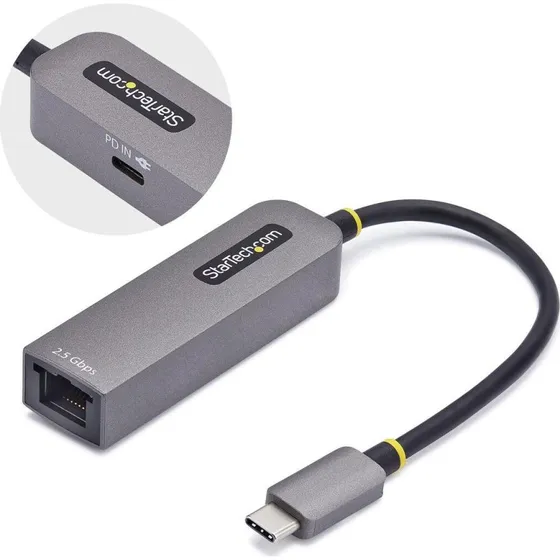 StarTech 2.5GbE USB-C til Ethernet Adapter, Grå